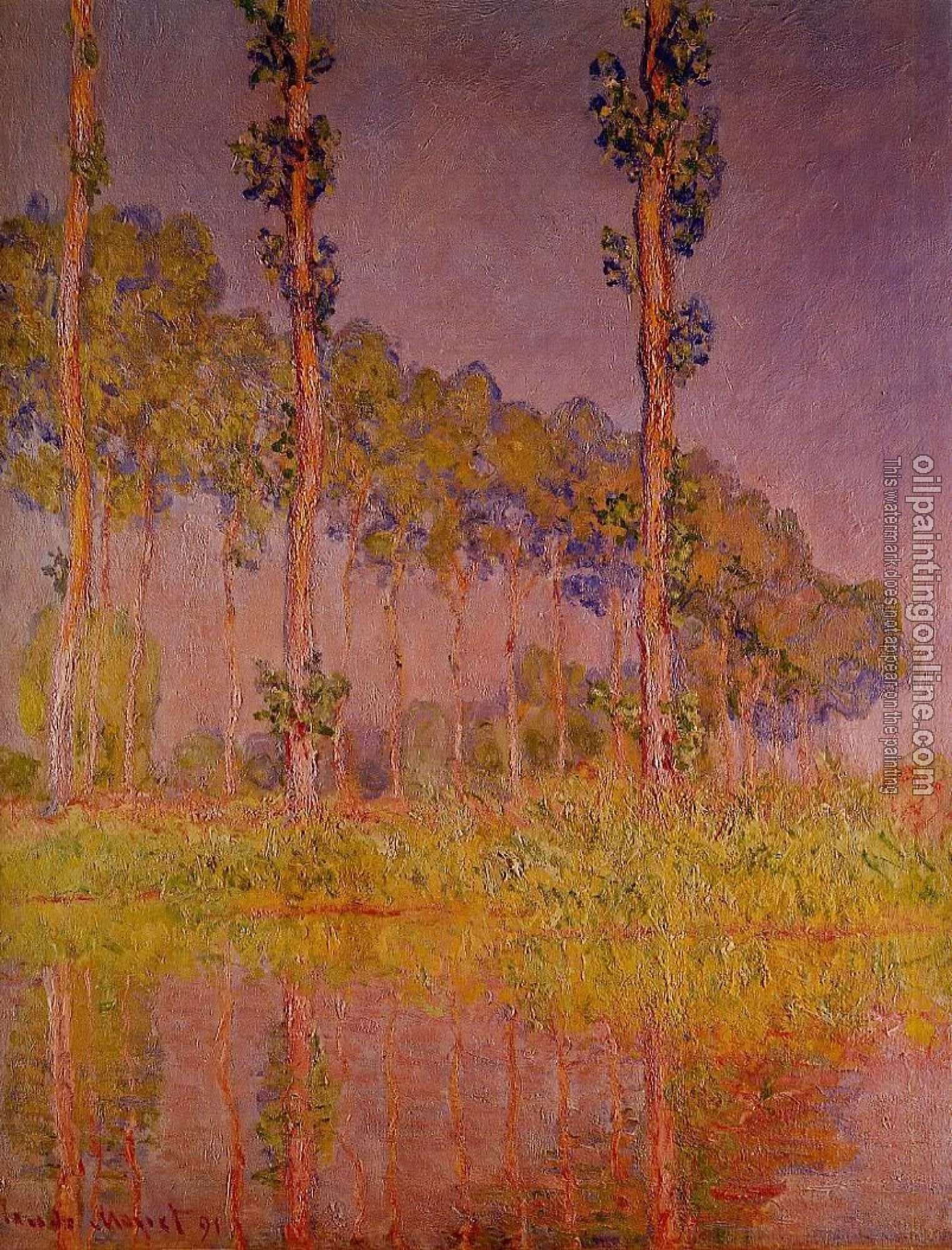 Monet, Claude Oscar - Poplars in Spring